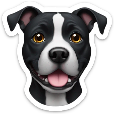 black staffie dog sticker