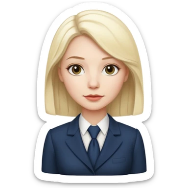 femme blanche et blonde habillée avec une robe professionnelle des avocats en France sticker