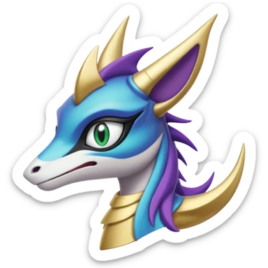 Badass edgy cool realistic Meloetta-Sergal-Cresselia-Palkia-Spyro-Fakémon-creature-hybrid sticker