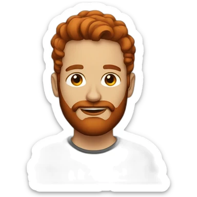 A brown air with red beard of 40 yo sticker