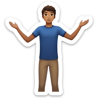 A young man stands in a vast, starry universe, surrounded by floating particles of light. Each particle represents a choice, a moment, a memory—his personal universe. He reaches out, touching one, knowing that everything he does stays in this space forever. universe around him sticker