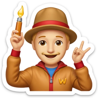 Create a wiener dabbing sticker