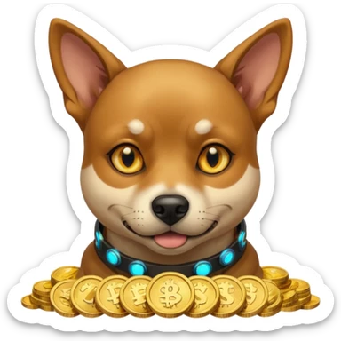 i want to create a dog like from cyberpunk with one elctronic eye like a pirate one and he looks greedy with golden coins sticker