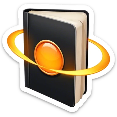A bright orange book with a black, bold X with an edgy texture, exuding energy and pure, unapologetic confidence..orange halo aura.. unstoppable sticker