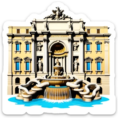 Trevi Fountain sticker