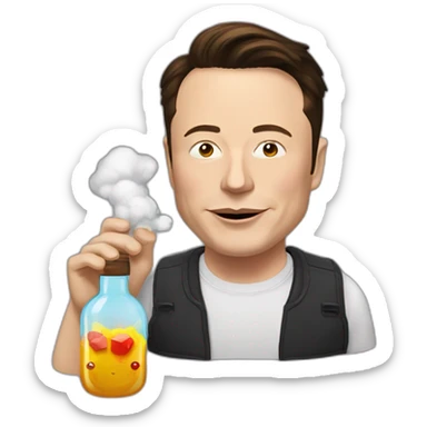 elon musk doing drugs, for educational purposes only, inclusiveness and positive, LGTBQ+ sticker