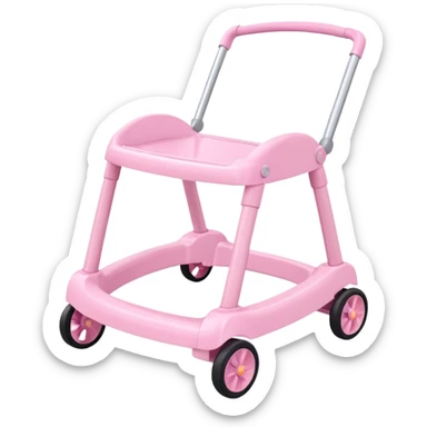 pink baby walker sticker