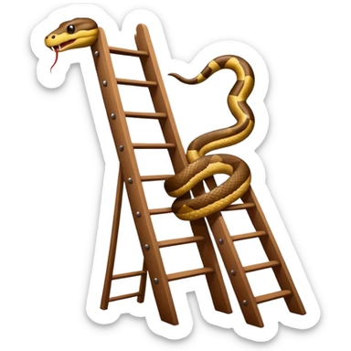 snake on a ladder sticker