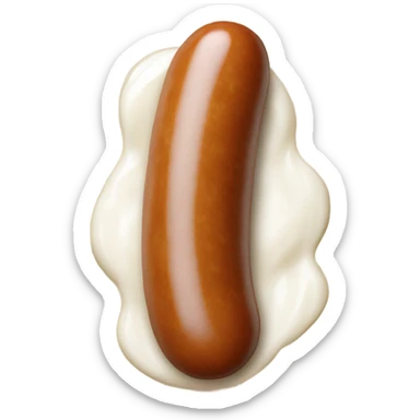 Sausage dipped in milk sticker