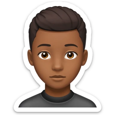 Black seventeen with a taper haircut sticker