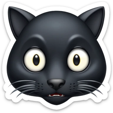 A black creature with four white eyes, two meters tall sticker