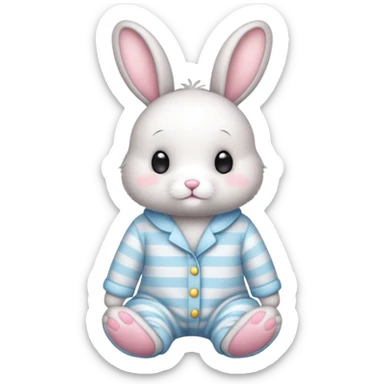 a cute bunny wearing paja sticker