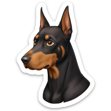 Dobermann european uncropped sticker