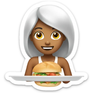 Hungry girl  sticker