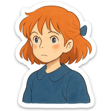 ginger-haired girl sticker