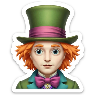 the hatman from alice in wonderland movie sticker