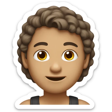 genera un emoji de un joven adulto de piel blana cabello cafe claro que sea atractivo y intelecual que genere armonia al verlo sticker