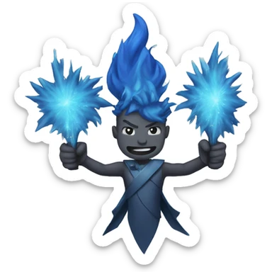 blue sparks sticker