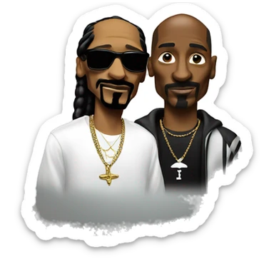 Snoop Dogg and Tupac  sticker
