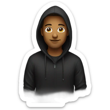 web developer in black hoodie sticker
