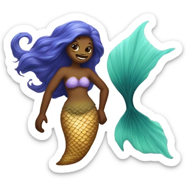 Mermaid sasquatch  sticker