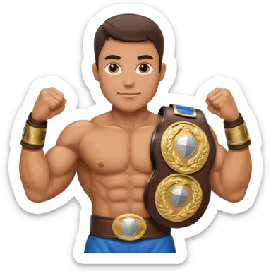 ufc champ 2 belt at man sticker