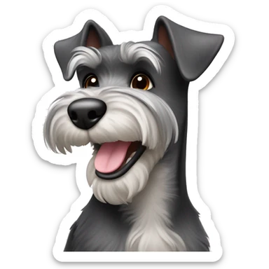 Schnauzer smiling sticker
