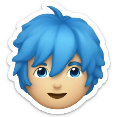 quiero un simbolo de mas de color azul fuerte sticker