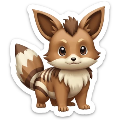 Eevee-Furret-Linoone-Hybrid (Full body) sticker
