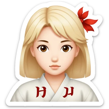 Beautiful girl with ryu written on top sticker