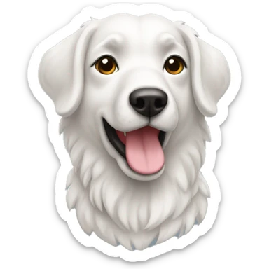 perro blanca llamada lunita sticker