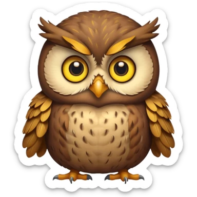 şişko baykuş sticker