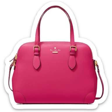 Realistic raspberry color kate spade satchel purse.  sticker