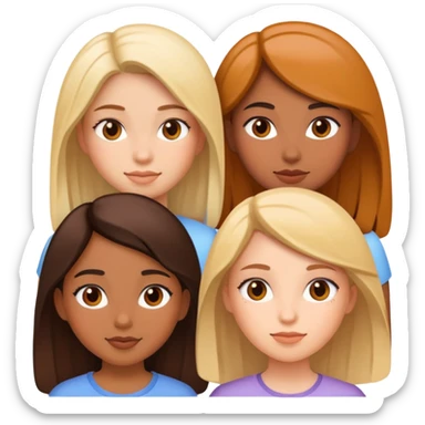 Three girl friends  sticker