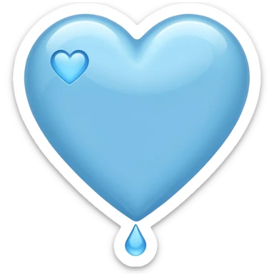 Light blue heart emoji  sticker