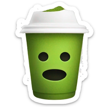 Matcha in a To go cup without face  sticker