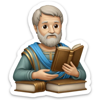 monument to Aristotle with a book sticker