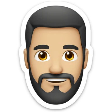 a turkish guy mountaineer with black eyes, dark hair, wheat-skinned, goatee sticker