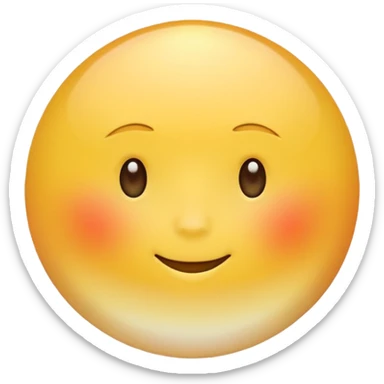 Generate a high-quality 3D cartoon-style emoji of a yellow sun, bright and cheerful, smooth gradient colors, rounded and cute appearance, simple white background, high-resolution.
 sticker