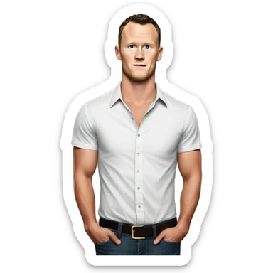 Jonathan Toews shirt unbuttoned sticker
