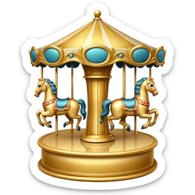 simple carousel icon sticker