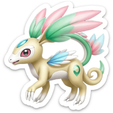 Meloetta-Inteleon-Gabite-Palkia-Trico-Pokémon-Fakémon-fusion-hybrid-creature sticker