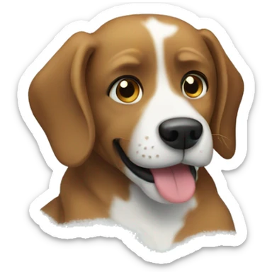 A dog having bath in the bath tub sticker