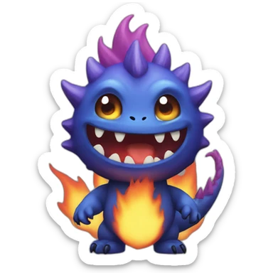 fire kaiju sticker