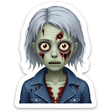 parisian zombie french girl sticker