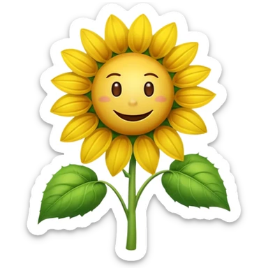 a picture of the sunflower from Plants vs. Zombies sticker