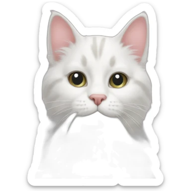 white fur cat paw pinky beans sticker