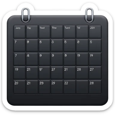 payment schedule — a black matte calendar sticker