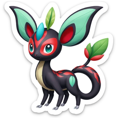 Colorful Exotic Meloetta-Darkrai-Scizor-Stitch-Fakémon-creature-hybrid sticker