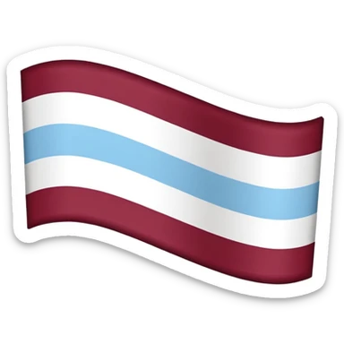 Austria flag with dark burgandy and light blue colour instead  sticker
